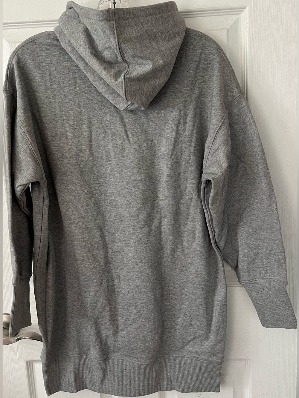 Lacoste Gray Crewneck Hoodie with Embroidered Crocodile - Picture 5 of 6